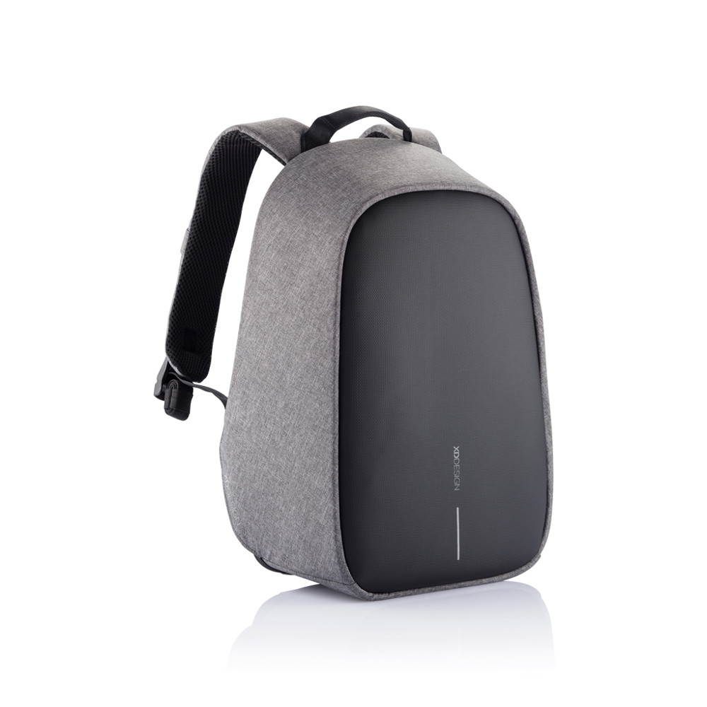 Bobby Hero Small, Anti-theft backpack - grey, black (± PMS 425/ ± PMS Black)