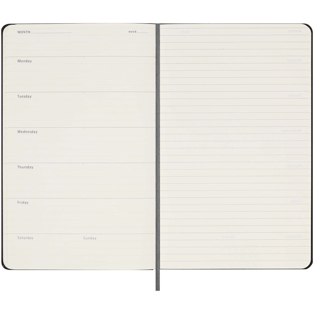 Moleskine hard cover undated L weekly planner