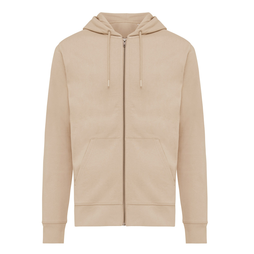 IQONIQ Abisko recycled cotton zip through hoodie - desert (± PMS 14-0708 TCX)