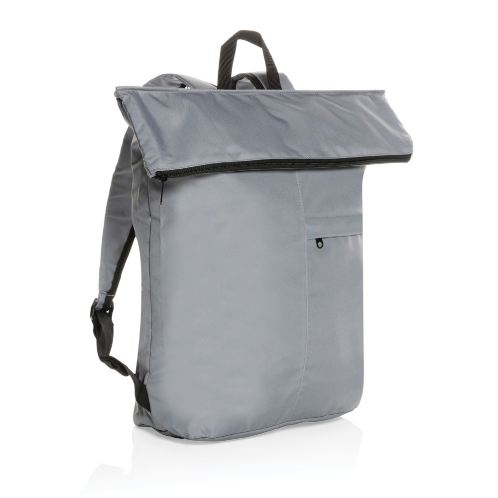 Dillon AWARE™ RPET lightweight foldable backpack - grey (± PMS 17-5104 TCX)