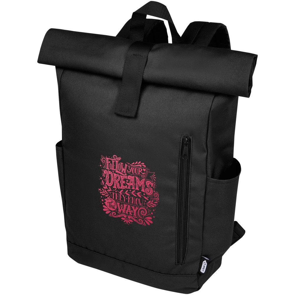 Byron 15.6" GRS RPET roll-top backpack 18L