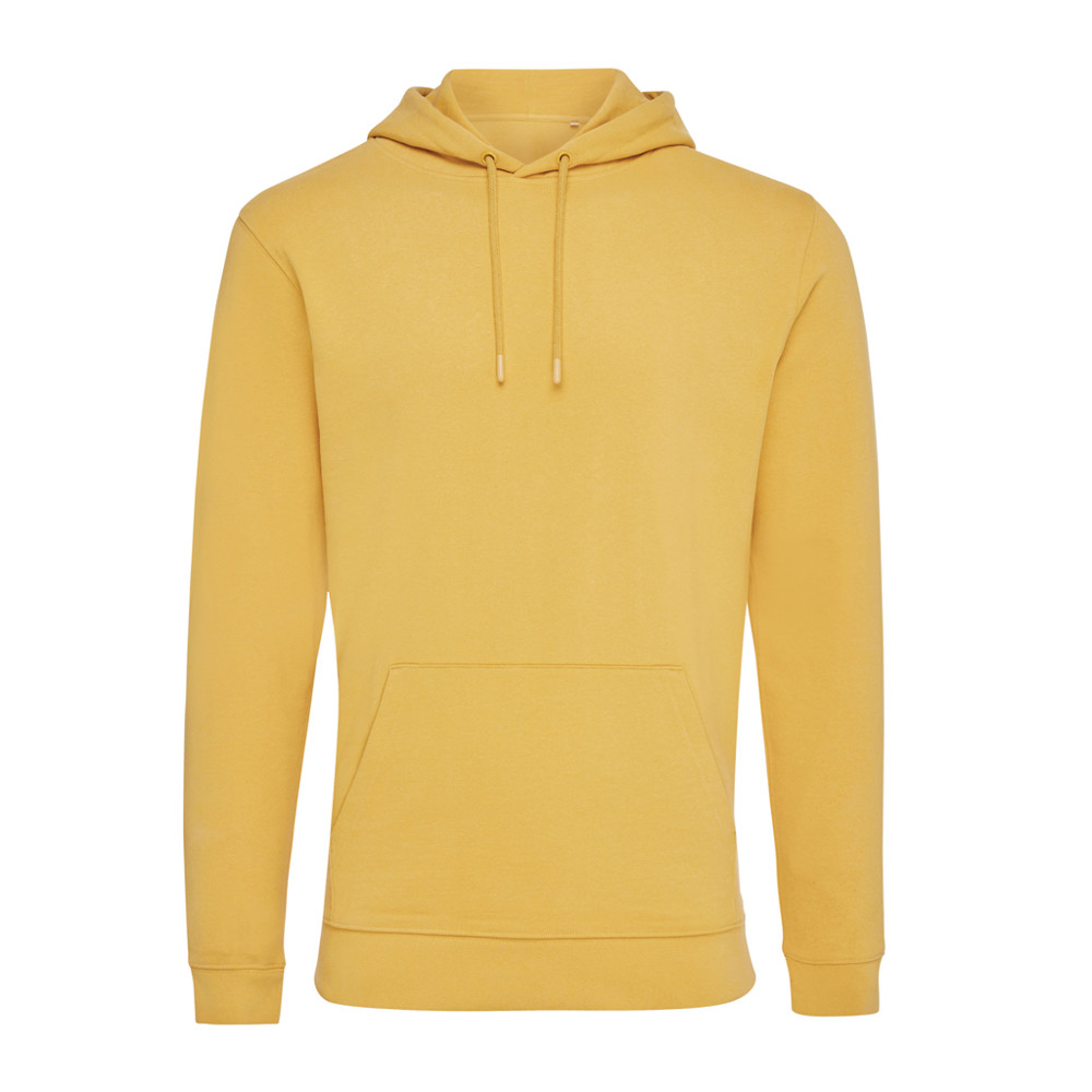 IQONIQ Jasper recycled cotton hoodie - ochre yellow (± PMS 14-1041 TCX)