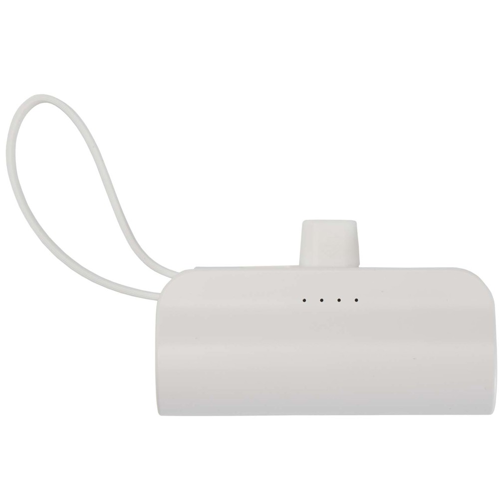 Alnair 5000 mAh 10W recycled plastic Type-C power bank with built-in flip stand and 2-in-1 cable