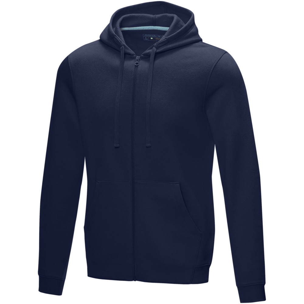 Ruby men’s organic recycled full zip hoodie - Navy