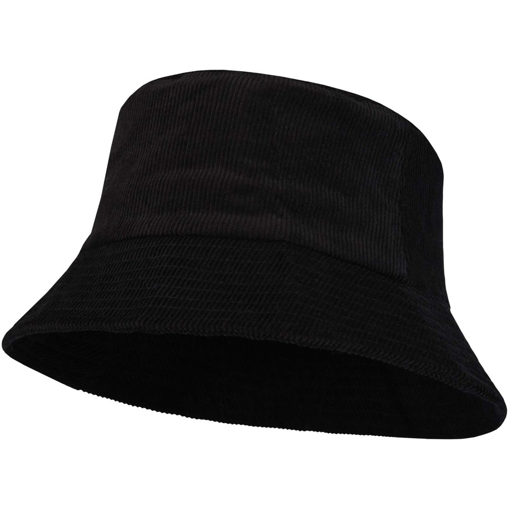 Howson 280 g/m² recycled corduroy sun hat - Black