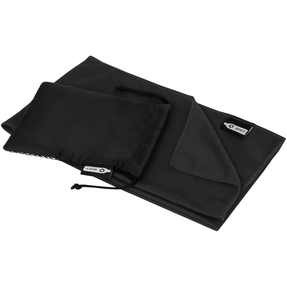Raquel cooling towel made from recycled PET 80x30 cm - Black