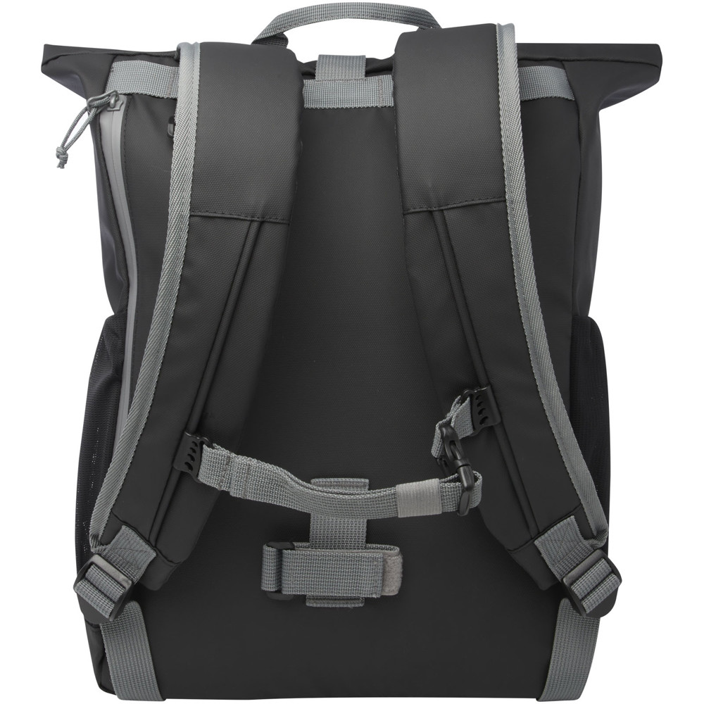 Aqua 15" GRS recycled water resistant roll-top bike bag 20L
