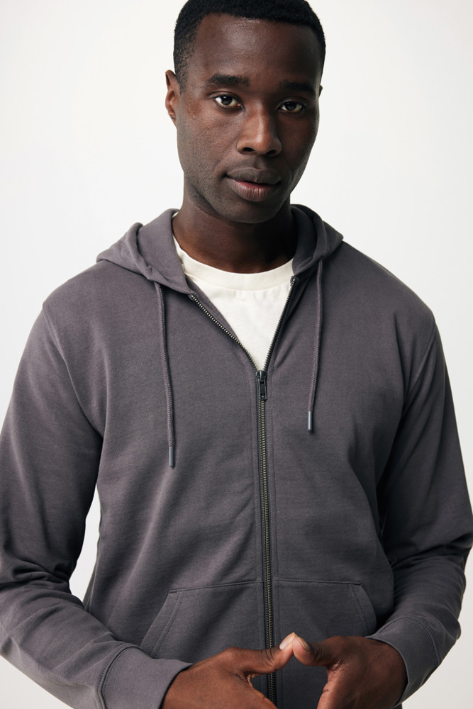 IQONIQ Abisko recycled cotton zip through hoodie
