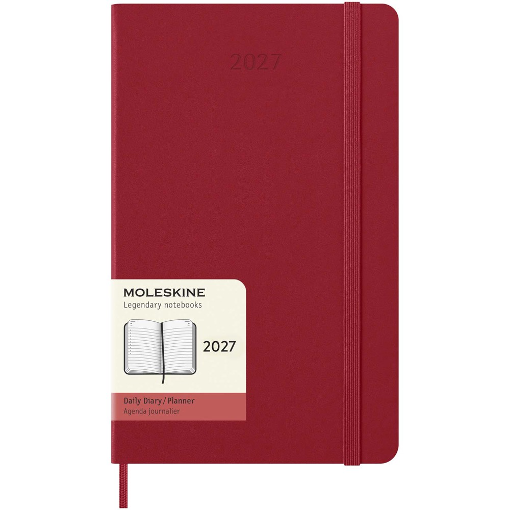 Moleskine hard cover 12 month L daily planner - Scarlet red