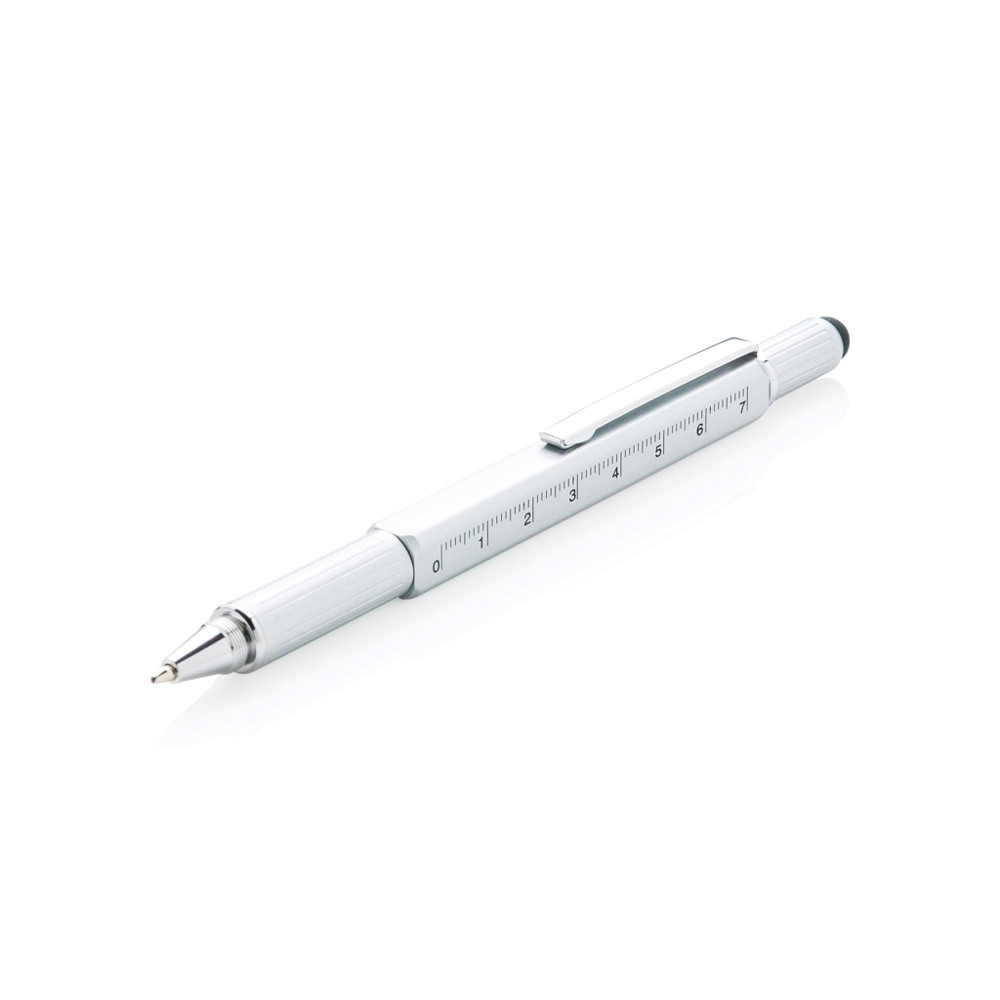5-in-1 aluminium toolpen - grey (± PMS 877)