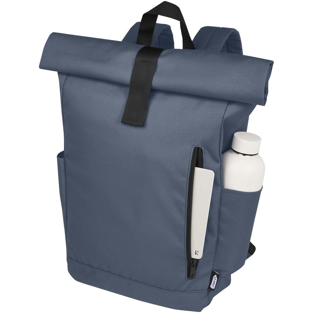Byron 15.6" GRS RPET roll-top backpack 18L