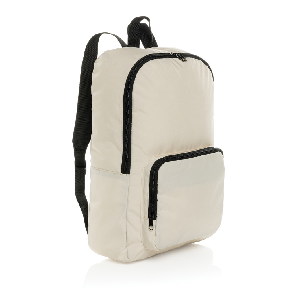 Dillon AWARE™ RPET foldable classic backpack - off white (± PMS 12-0304 TCX)