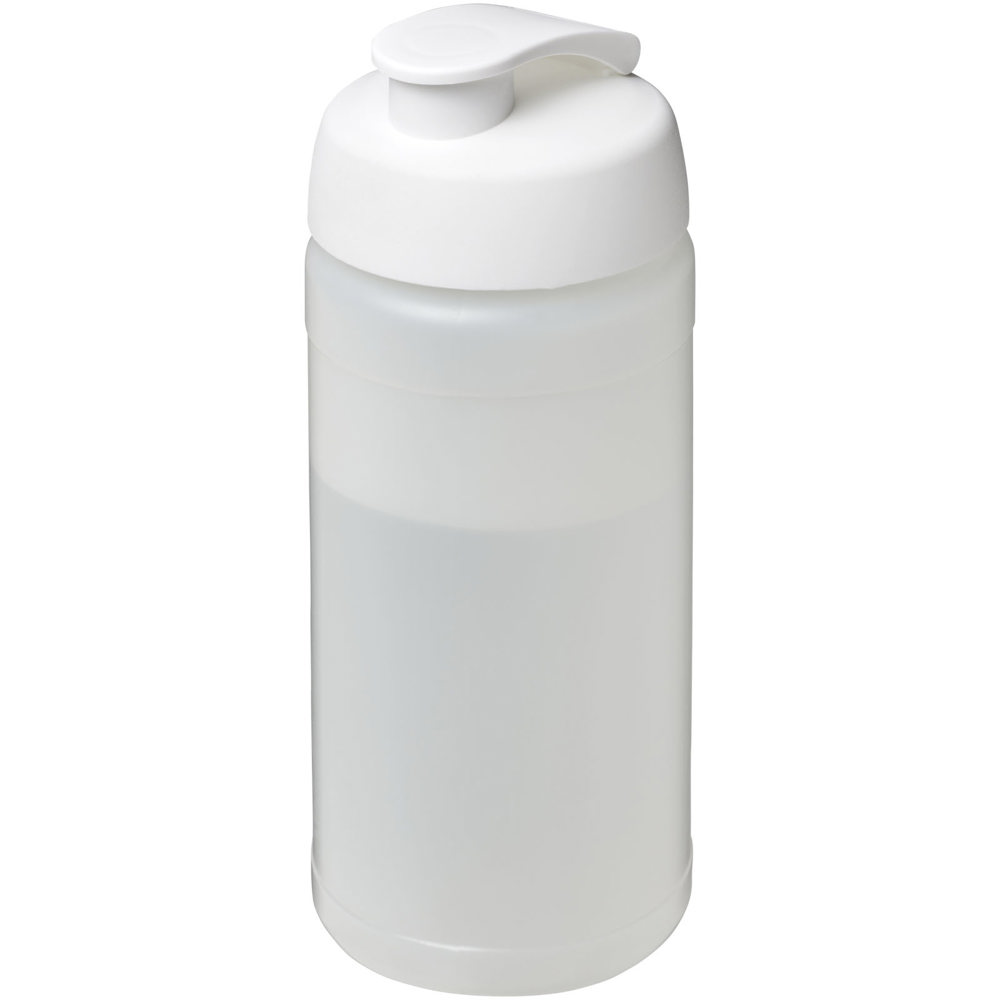 Baseline® Plus 500 ml flip lid sport bottle - Transparent, White
