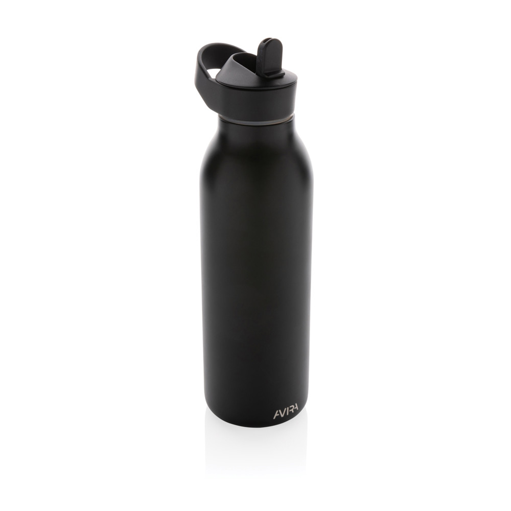 Avira Ara RCS Re-steel fliptop water bottle 500ml - black (± PMS Black)