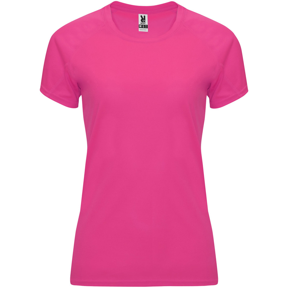 Bahrain 135 g/m2 short sleeve women's sports t-shirt - Pink Fluor