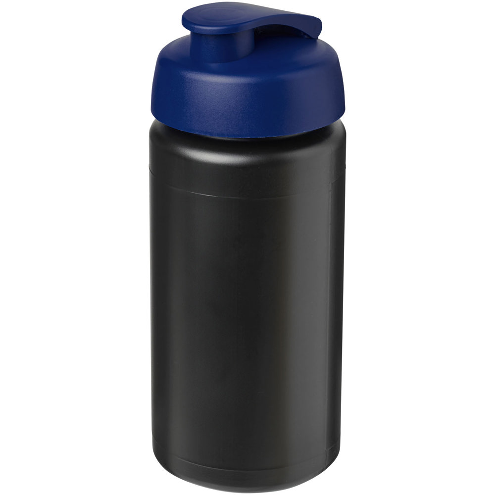Baseline® Plus grip 500 ml flip lid sport bottle - Black, Blue