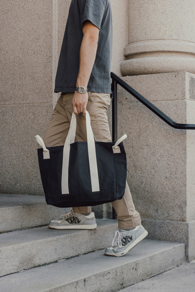 BEAU AWARE™ Beach bag 400gsm recycled canvas, with side hand