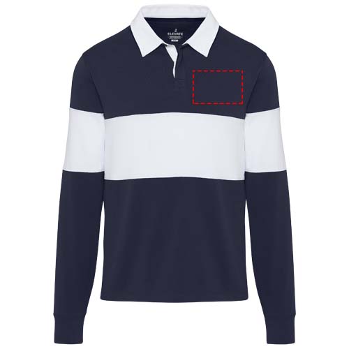 Clyde unisex organic rugby polo sweatshirt