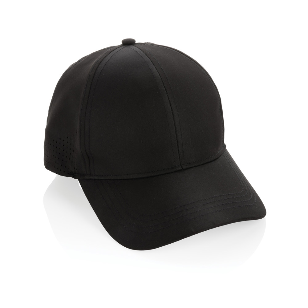 Impact AWARE™ RPET 6 panel sports cap - black (± PMS Black)