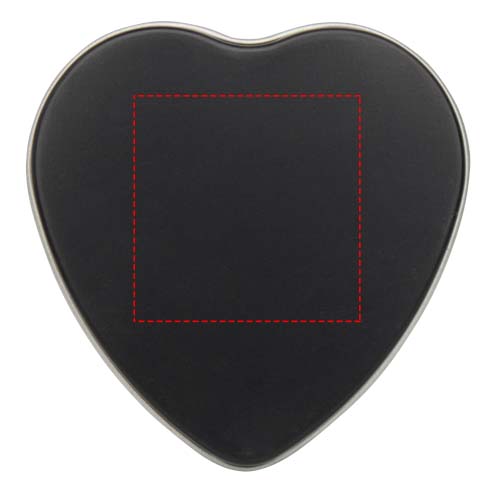 Blissful heart-shaped tin candle with vanilla aroma