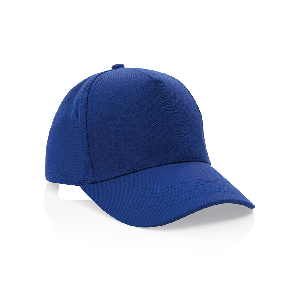 Impact 5panel 280gr Recycled cotton cap with AWARE™ tracer - blue (± PMS blue)
