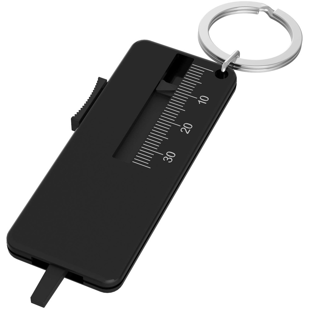 Rove recycled tyre tread check keychain - Black