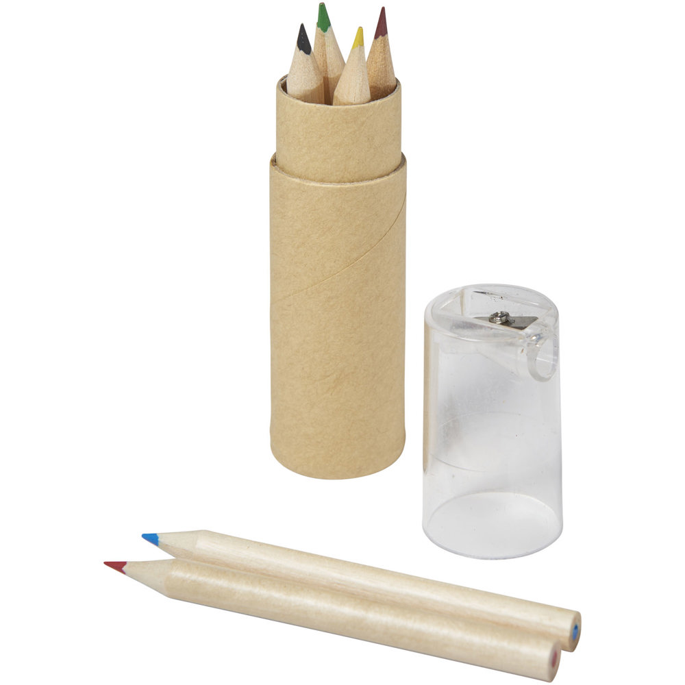 Kram 6-piece coloured pencil set - Transparent clear