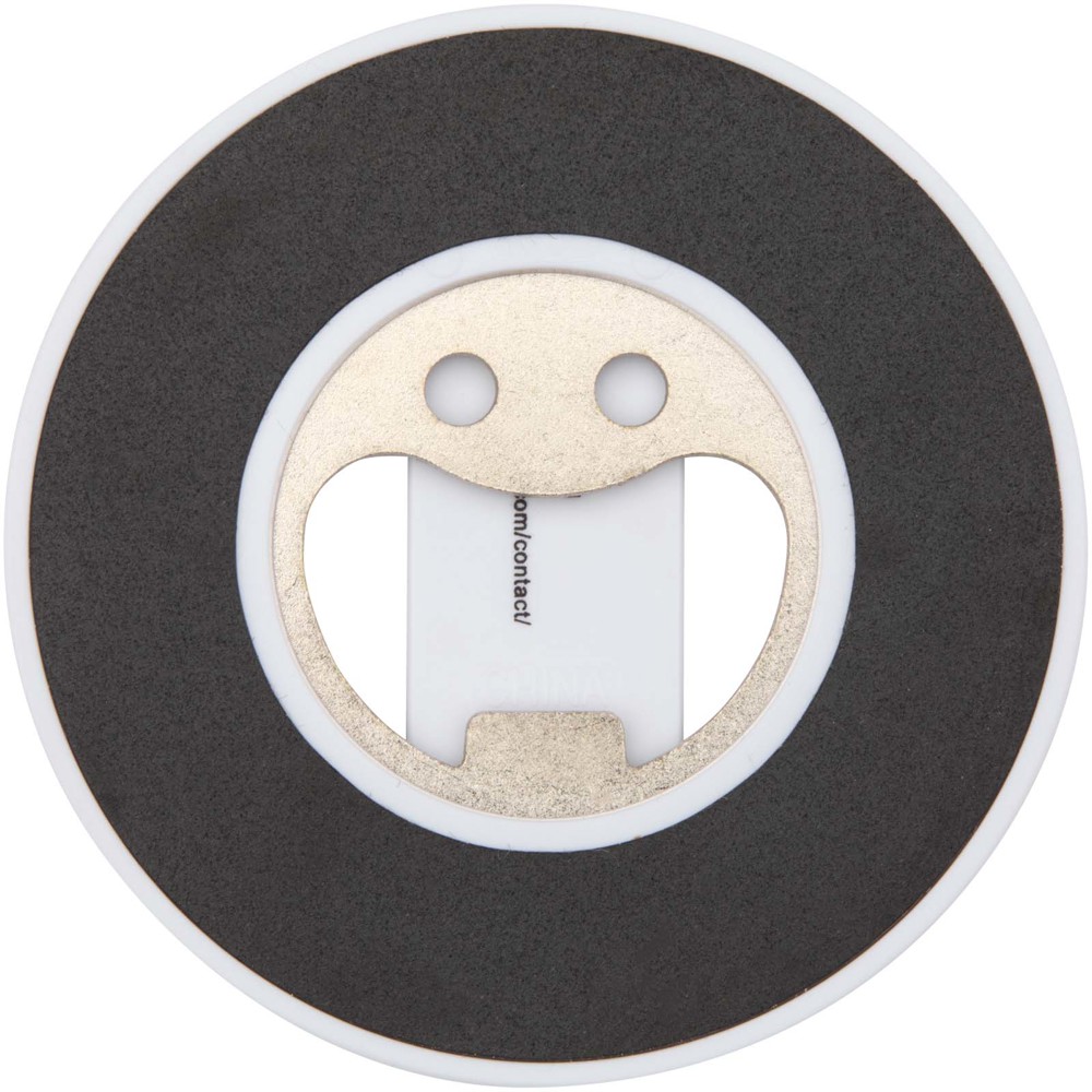 Ain recycled plastic magnetic phone stand with bottle opener 