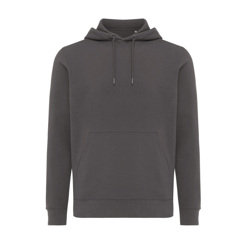 IQONIQ Rila lightweight recycled cotton hoodie - anthracite (± PMS 19-3900 TCX)