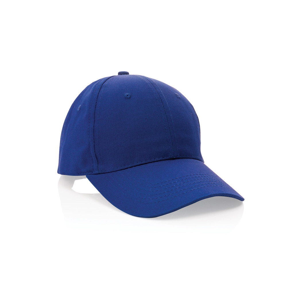 Impact 6 panel 190gr Recycled cotton cap with AWARE™ tracer - blue (± PMS blue)