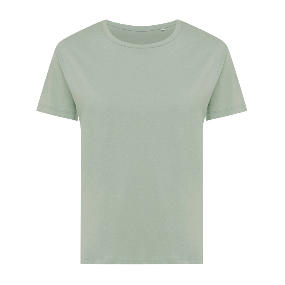 IQONIQ Yala women lightweight recycled cotton t-shirt - iceberg green (± PMS 15-5205 TCX)