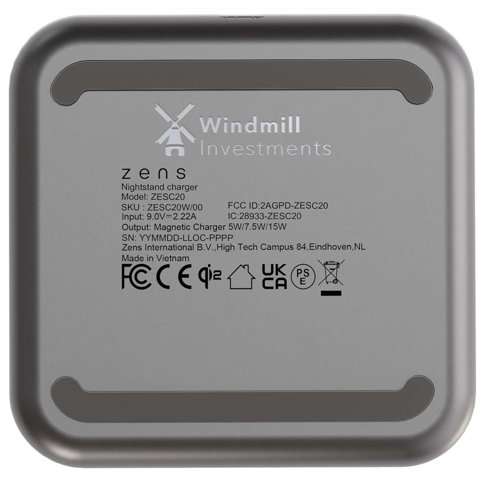 Zens 15W magnetic nightstand charger