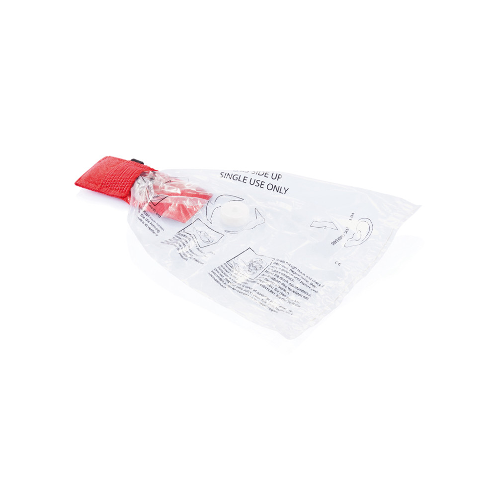 Keychain CPR mask - red (± PMS 1795)