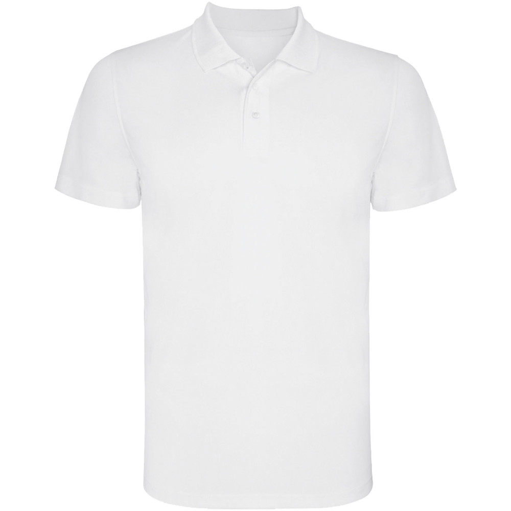 Monzha 150 g/m² short sleeve men's sports polo - White