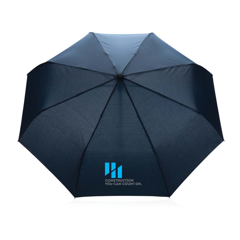 21" Impact AWARE™ RPET 190T bamboo auto open/close umbrella