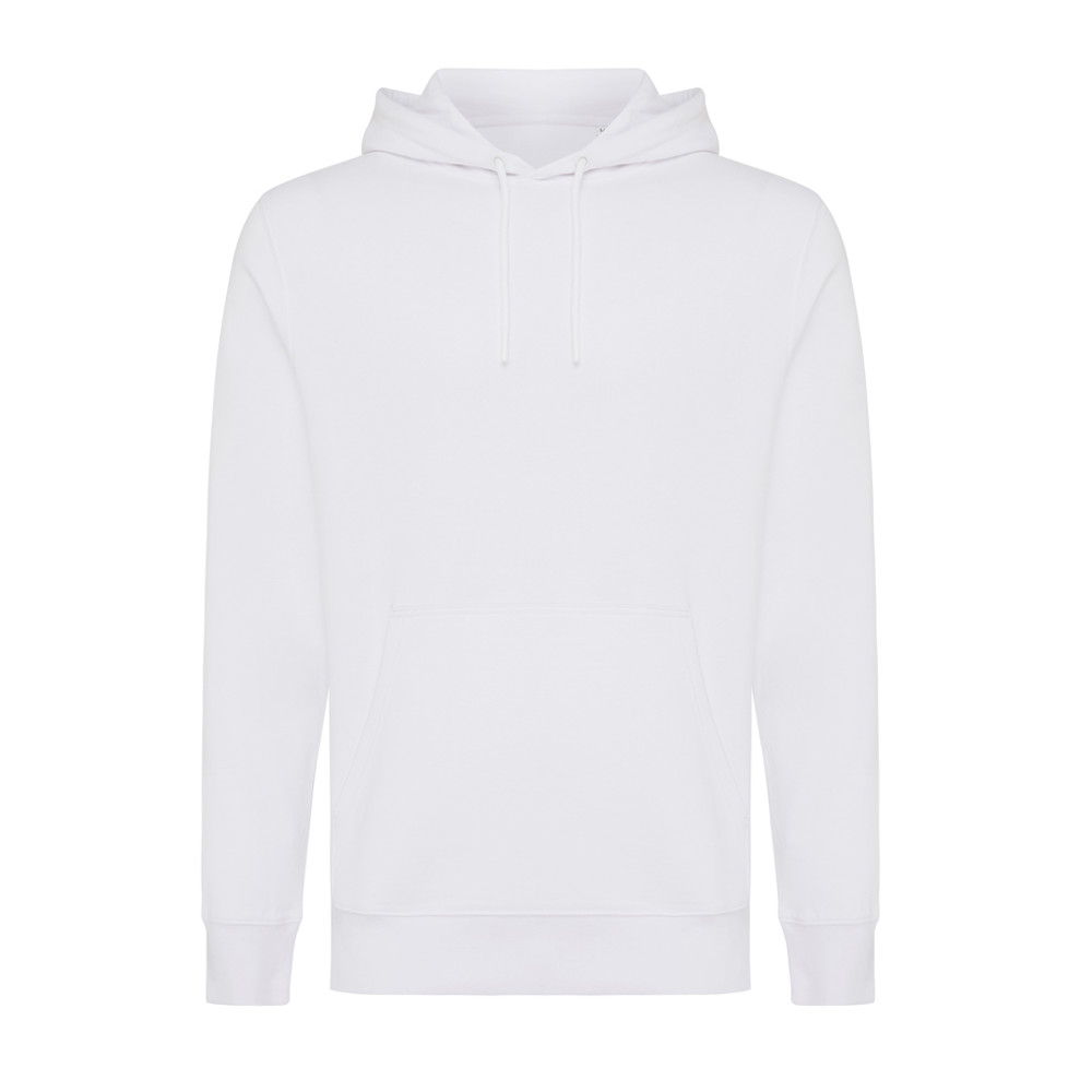 IQONIQ Rila lightweight recycled cotton hoodie - recycled white (± PMS 11-0601 TCX)