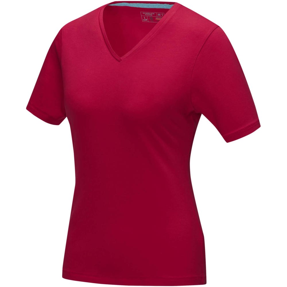 Kawartha short sleeve women's organic v-neck t-shirt - Red