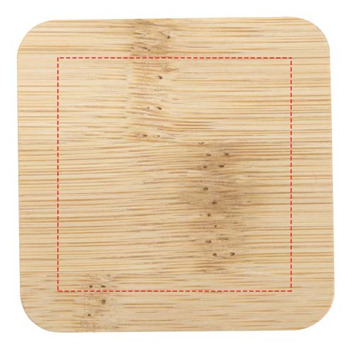 Ambra square glass candle with bamboo lid