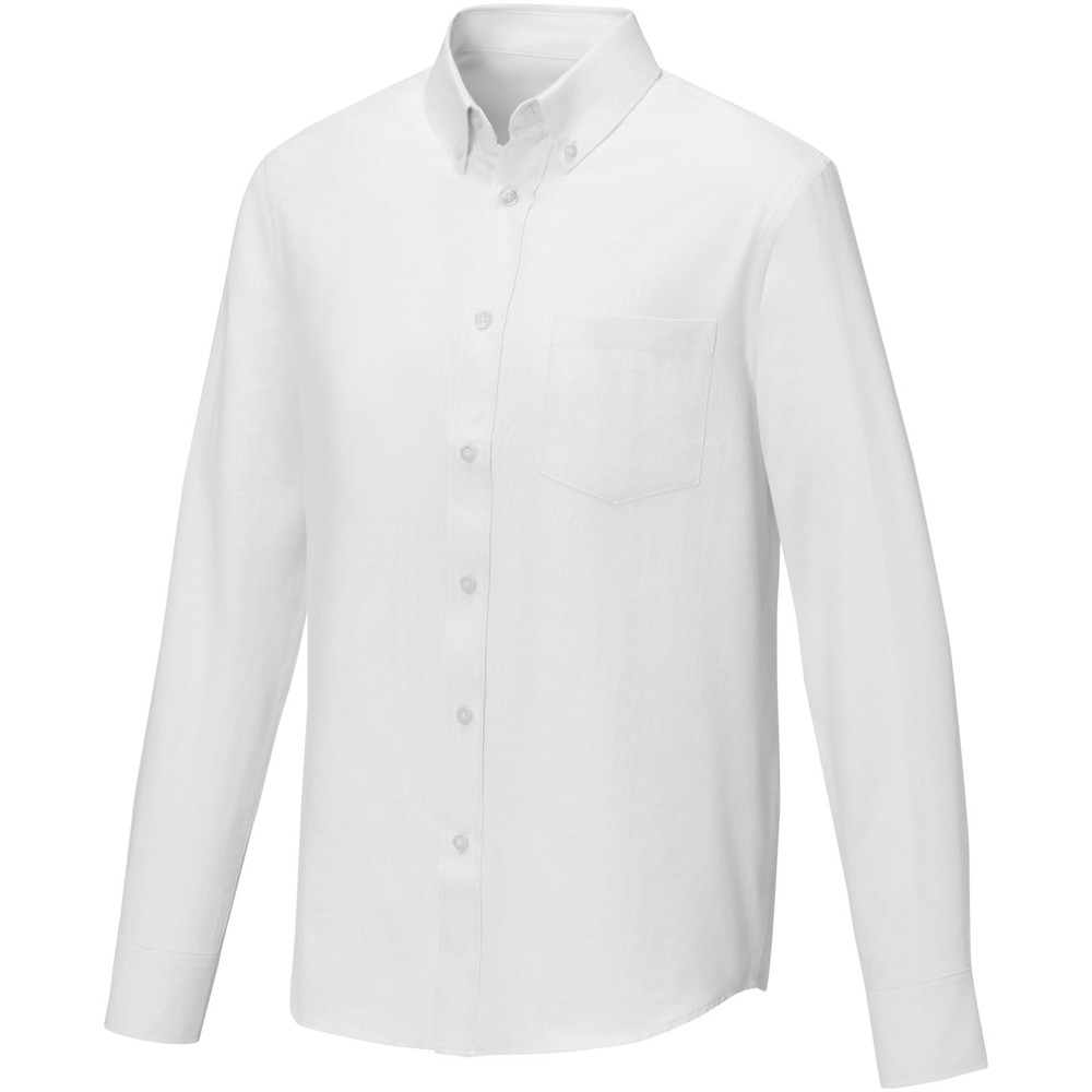 Pollux 130 g/m2 long sleeve men's shirt - White
