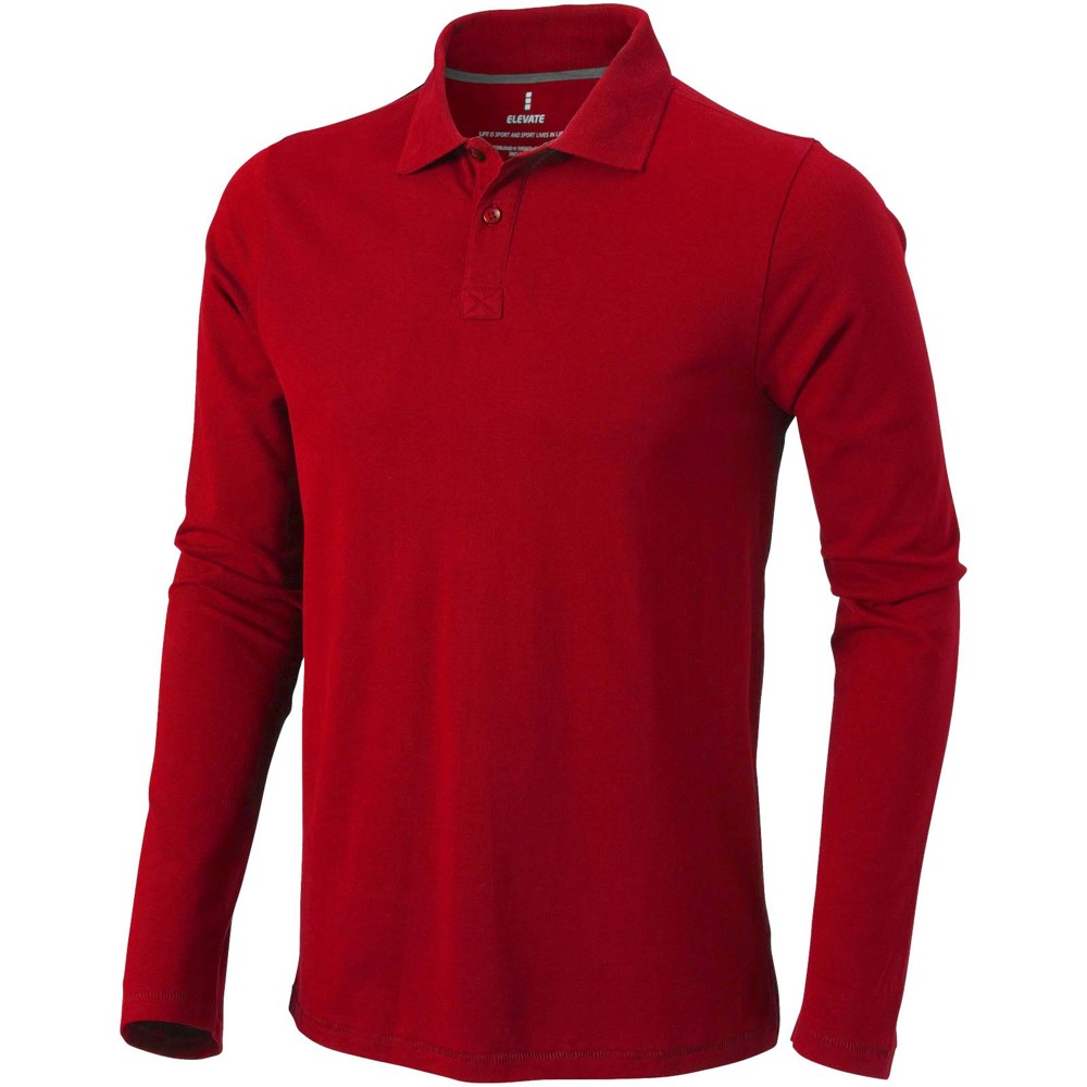 Calgary 180 g/m2 long sleeve men's polo - Red