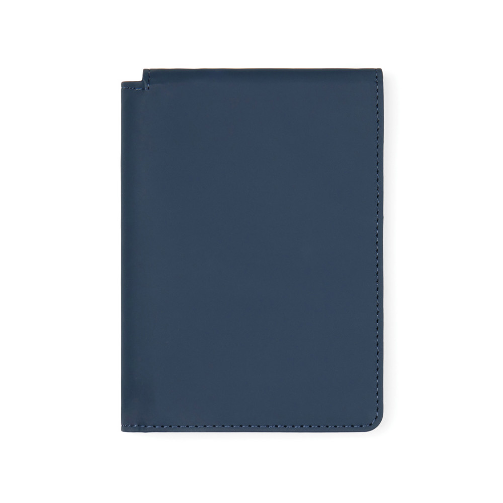 VINGA Baltimore RCS recycled polyester RFID passport cover - navy (± PMS 19-4110 TPG)