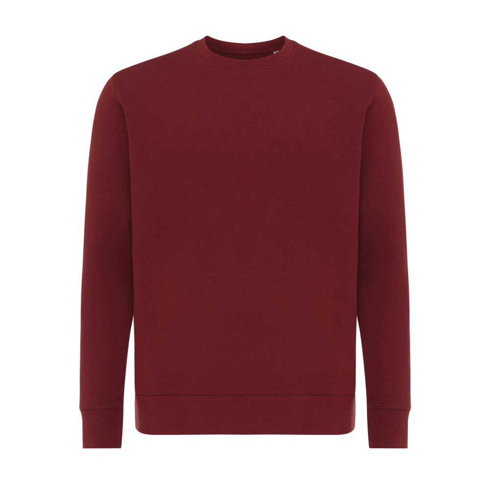 IQONIQ Etosha lightweight recycled cotton crew neck - burgundy (± PMS 19-1724TCX)