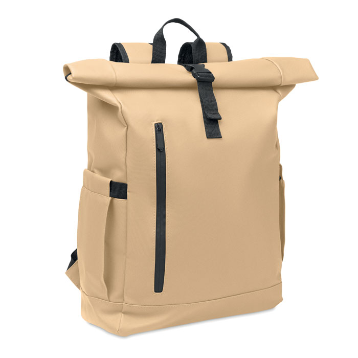 BANGKOK ROLL - Rolltop laptop rucksack 600D - khaki