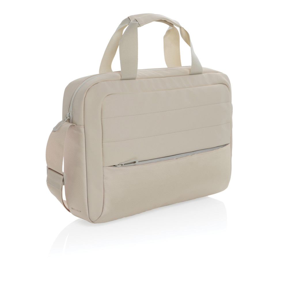 Armond AWARE™ RPET 15.6 inch laptop bag - beige (± PMS Warm Grey 1)