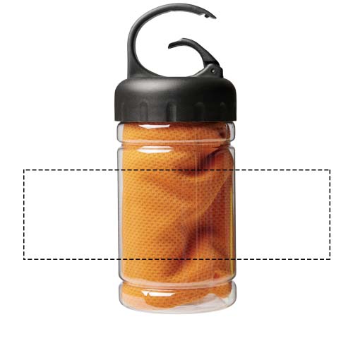 Remy cooling towel in PET container