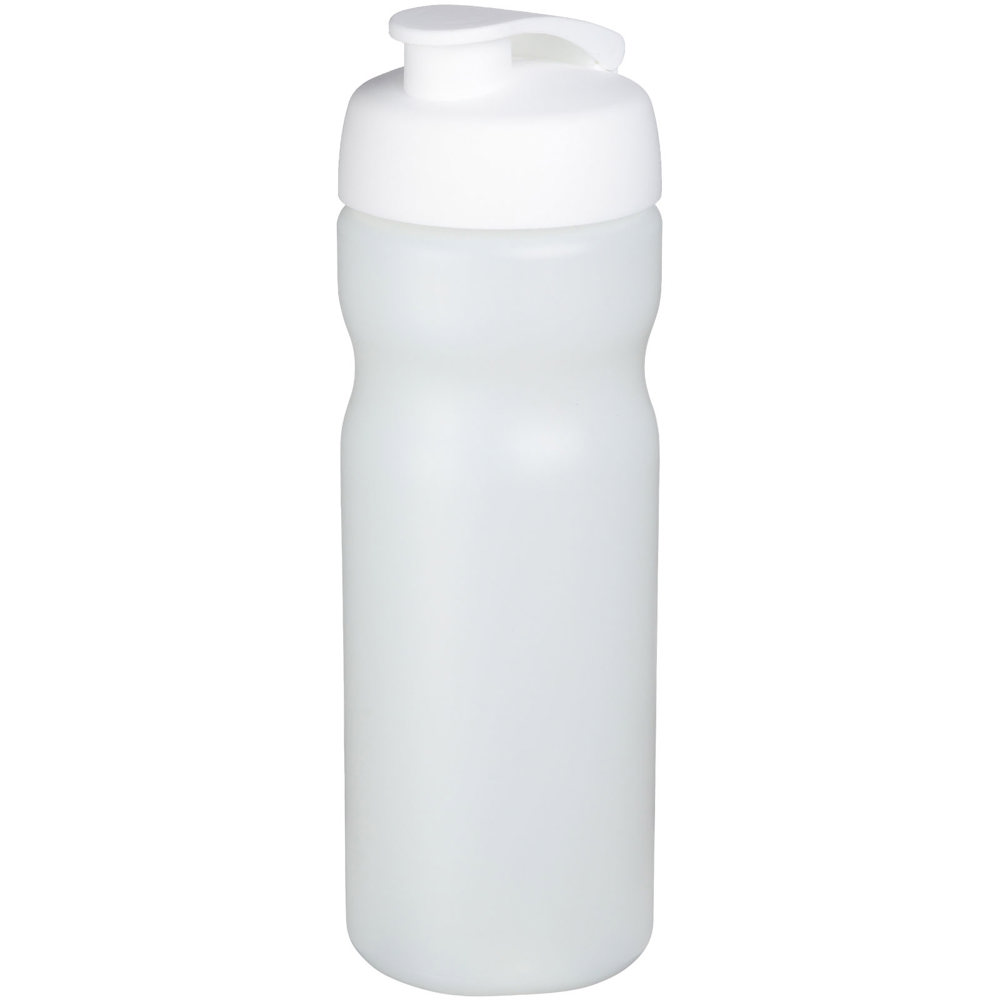 Baseline® Plus 650 ml flip lid sport bottle - Transparent, White