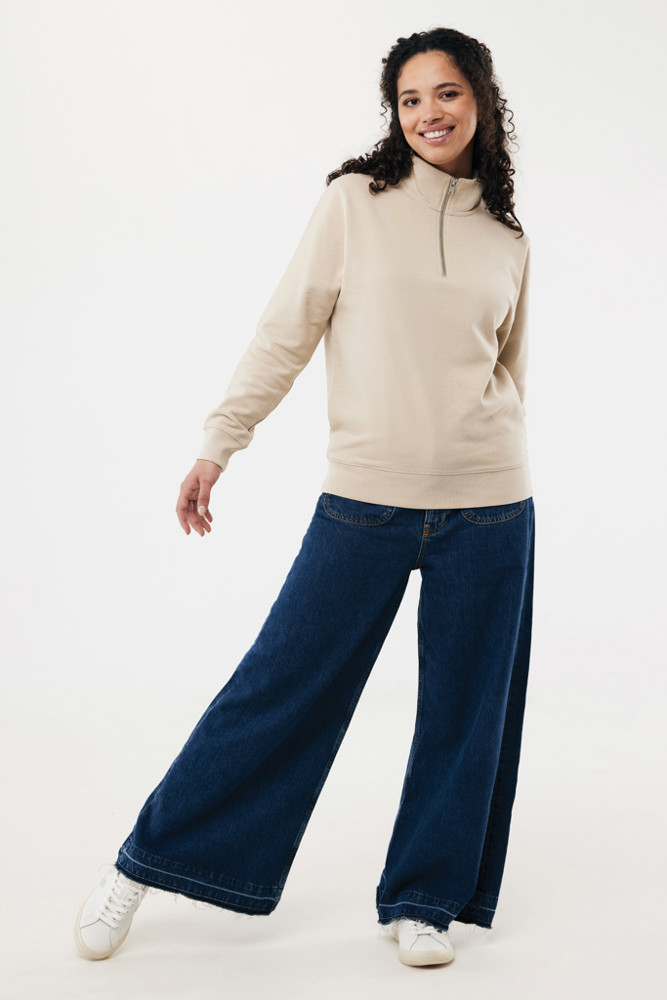 IQONIQ Elgon recycled cotton quarter zip sweater
