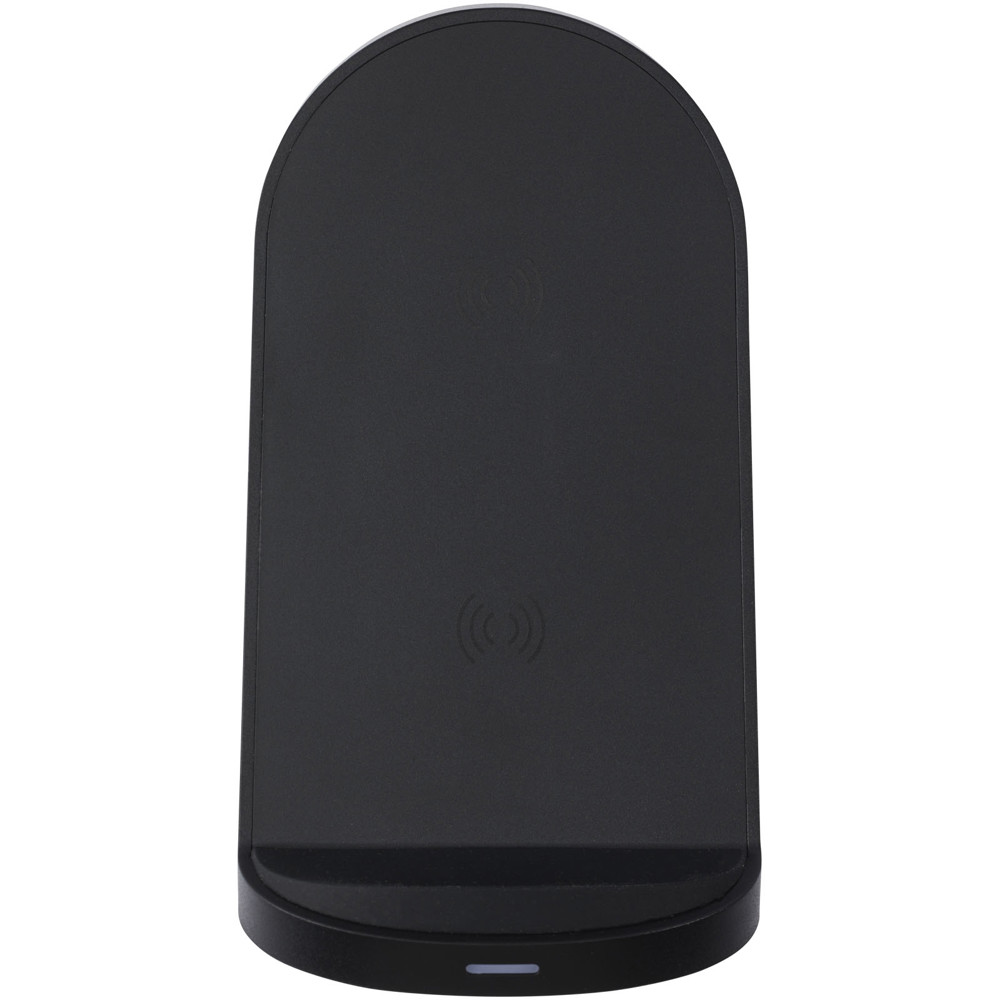 Loop 15W dual coil recycled plastic wireless charging stand