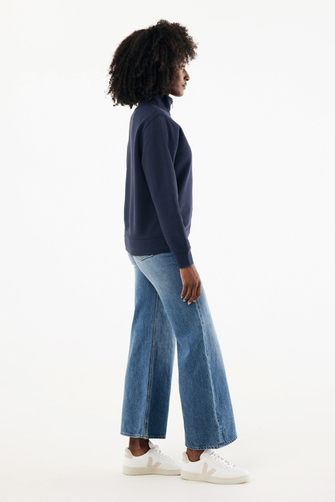 IQONIQ Elgon recycled cotton quarter zip sweater