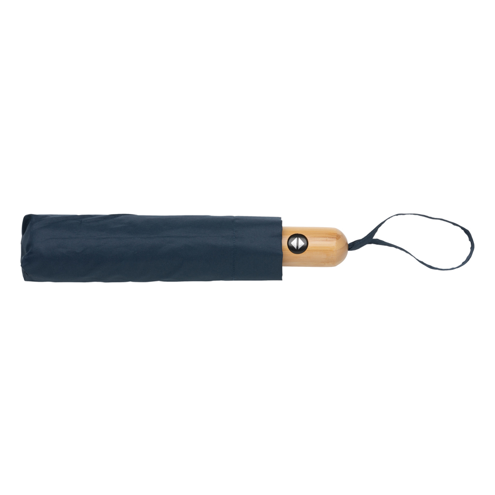 21" Impact AWARE™ RPET 190T bamboo auto open/close umbrella